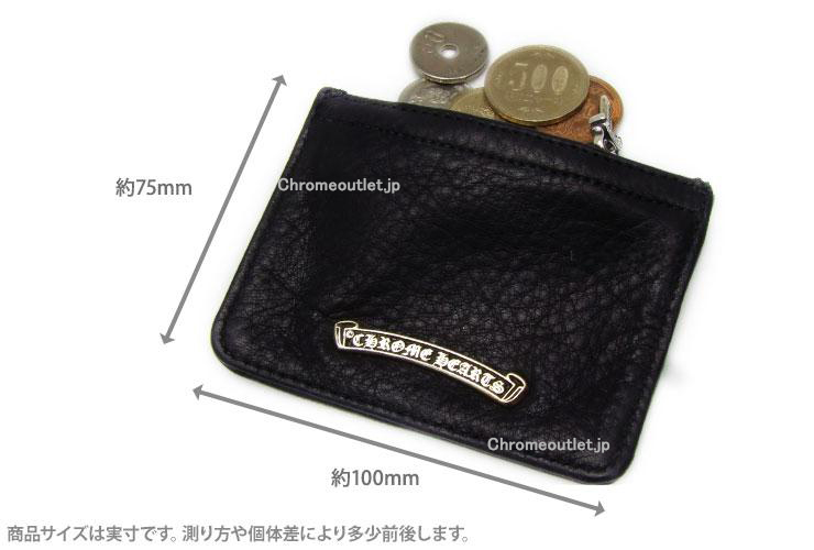 CHROME HEARTS クロムハーツ コインパース 3×4 ブラック ヘビーレザー
