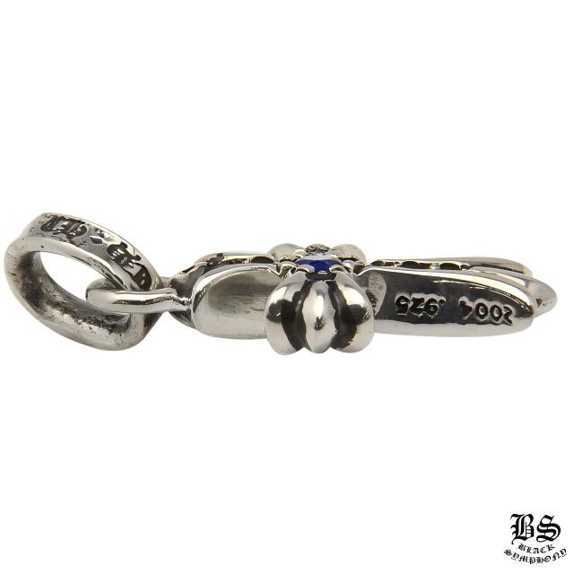 クロムハーツ CHクロスベビーファットチャームwithパヴェブルーサファイア