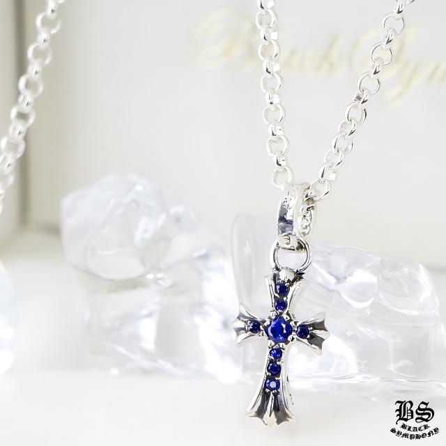 クロムハーツ CHクロスベビーファットチャームwithパヴェブルーサファイア