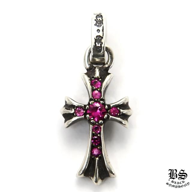 クロムハーツ CHクロスベビーファットチャームwithパヴェピンクサファイアズ