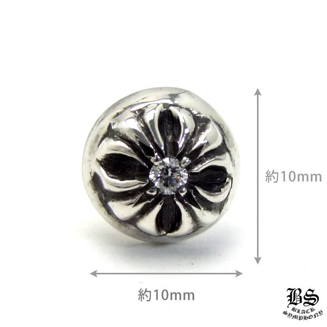 クロムハーツ クロスボールスタッドピアスwithダイヤモンド