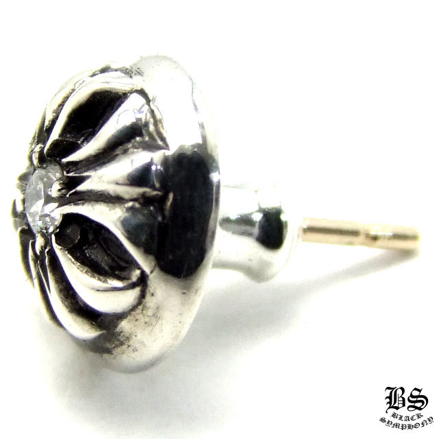 クロムハーツ クロスボールスタッドピアスwithダイヤモンド