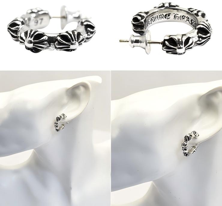 CHROME HEARTS クロムハーツ CH Cross Hoop Earrings (Pierced) Hoop