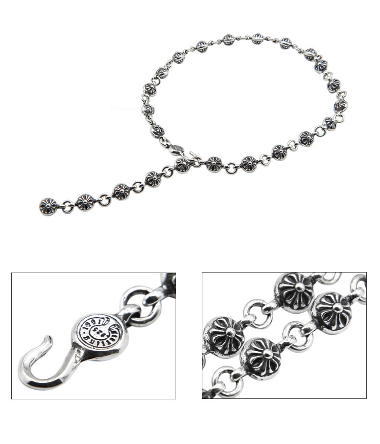 CHROME HEARTS クロムハーツ クロスボールネックレス18インチ(約46cm