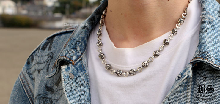 CHROME HEARTS クロムハーツ クロスボールネックレス18インチ(約46cm