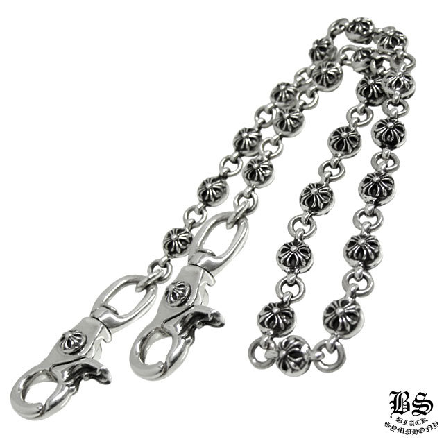 クロムハーツ クロスボール ウォレットチェーン #2 2クリップ ロング