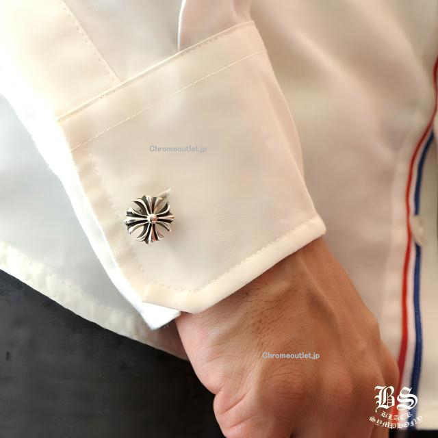 CHROME HEARTS Cufflinks CH Plus 925 Silver — Total Length: 23.5mm