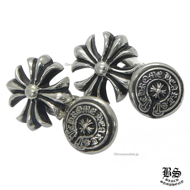 CHROME HEARTS Cufflinks CH Plus 925 Silver — Total Length: 23.5mm