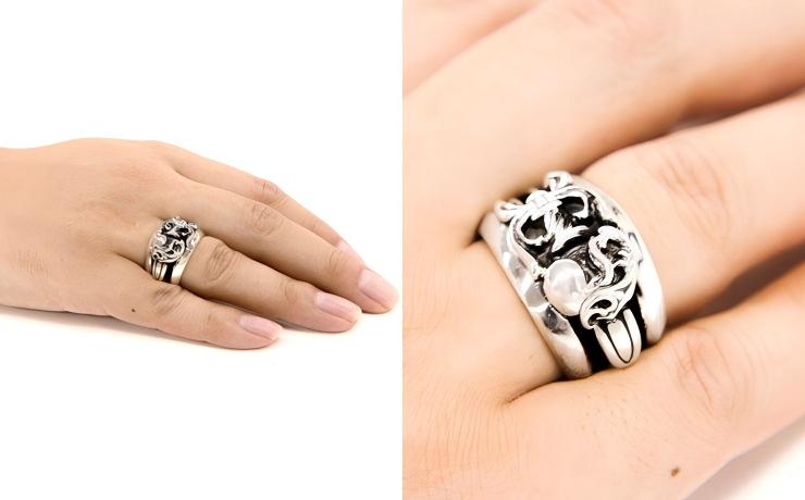 CHROME HEARTS クロムハーツ ダガー ハートリング｜925シルバー