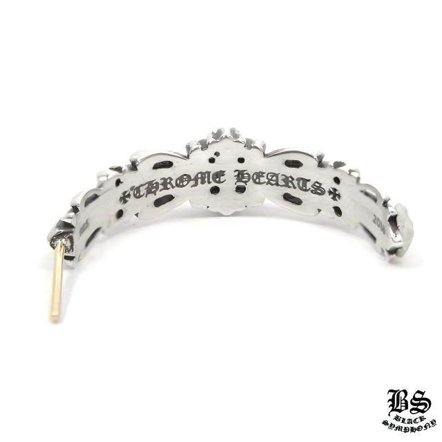 CHROME HEARTS クロムハーツ ダブルフローラルクロスフープピアス