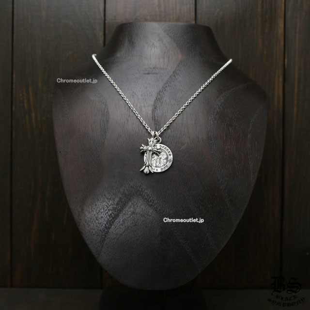 クロムハーツ ダブルCHクロスチャーム&エンジェルメダルチャーム&ロールチェーン20インチセット
