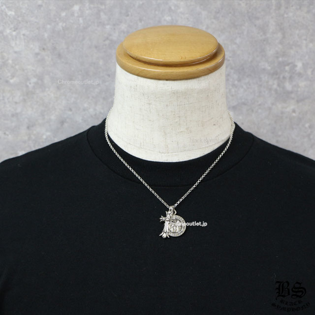 クロムハーツ ダブルCHクロスチャーム&エンジェルメダルチャーム&ロールチェーン20インチセット