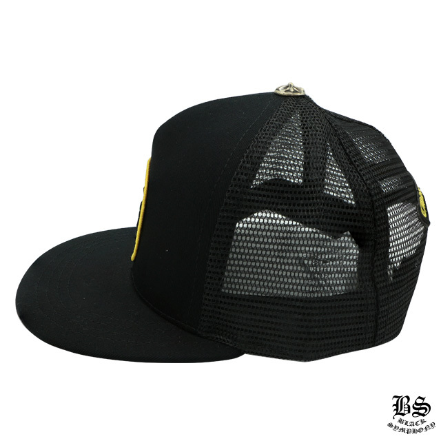 クロムハーツ ファブリックフロント トラッカーキャップ ブラック ツイル ハリウッド CHプラス