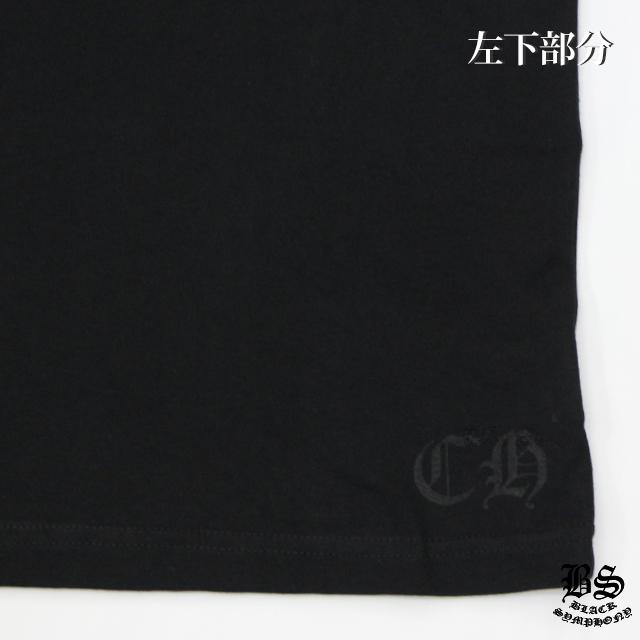 クロムハーツ Tシャツ CHプラス ファイヤーパターン ブラック