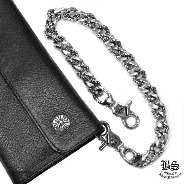 クロムハーツ ファンシーウォレットチェーン クロス ロング 2クリップ