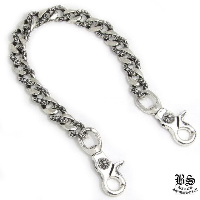 クロムハーツ ファンシーウォレットチェーン クロス ショート 2クリップ