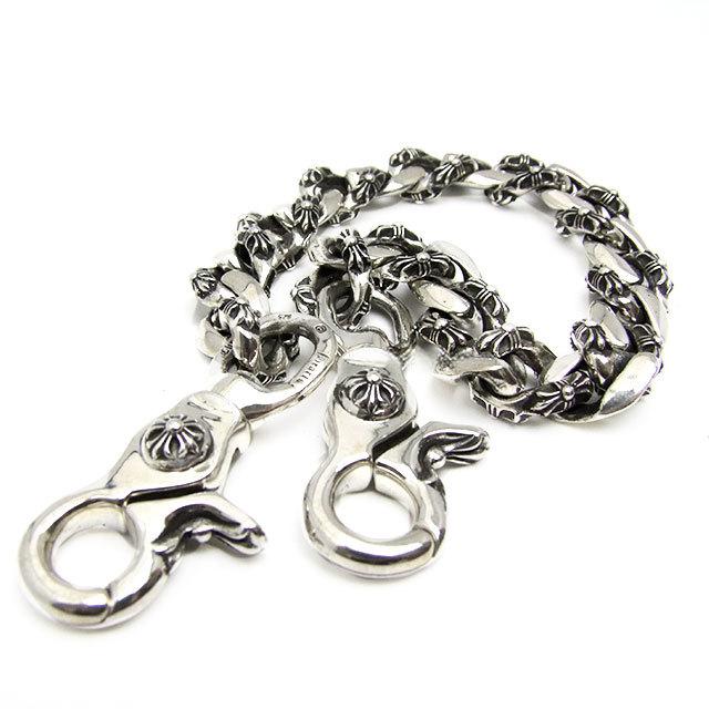 クロムハーツ ファンシーウォレットチェーン クロス ショート 2クリップ