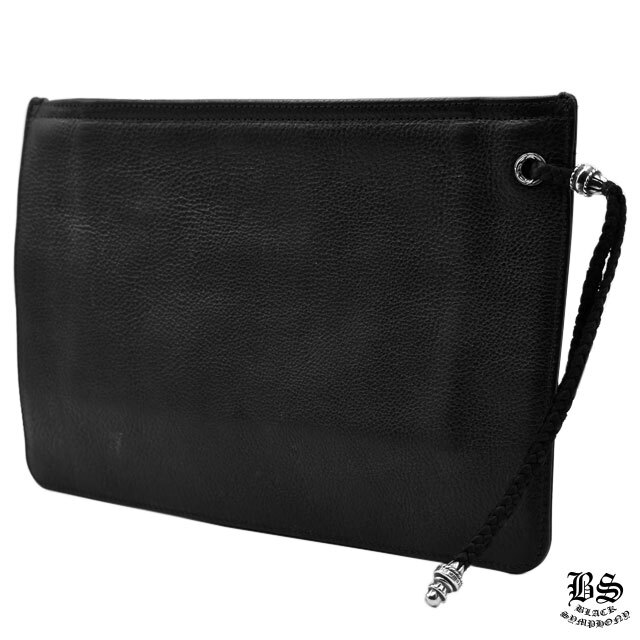 クロムハーツ プレーンフラットクラッチバッグwithタイニーレザーブレード ボロチップ