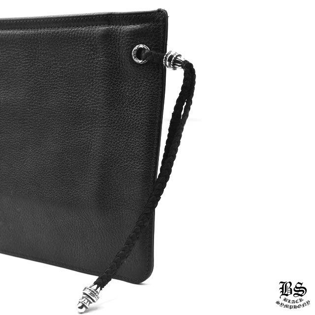 クロムハーツ プレーンフラットクラッチバッグwithタイニーレザーブレード ボロチップ