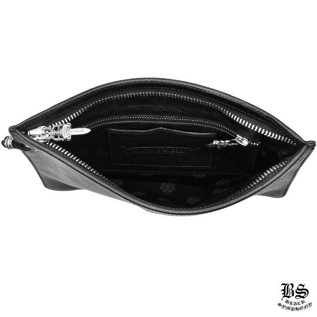 クロムハーツ プレーンフラットクラッチバッグwithタイニーレザーブレード ボロチップ