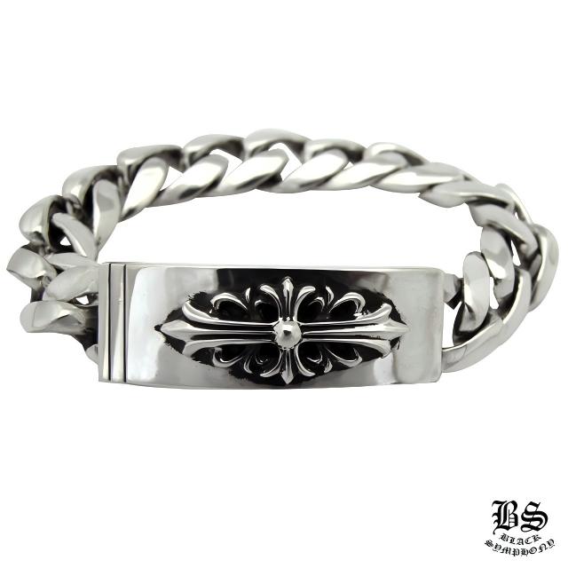 CHROME HEARTS クロムハーツ フローラルクロスIDブレスレット