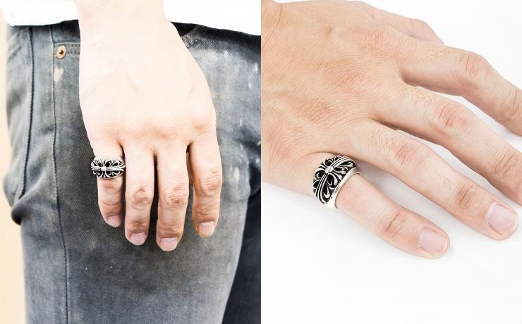 CHROME HEARTS クロムハーツ フローラル クロスリング(指輪)｜925
