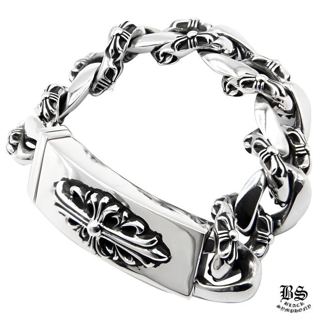 CHROME HEARTS クロムハーツ フローラルクロス IDブレスレット