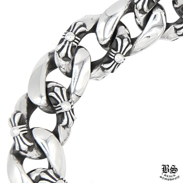 CHROME HEARTS クロムハーツ フローラルクロス IDブレスレット