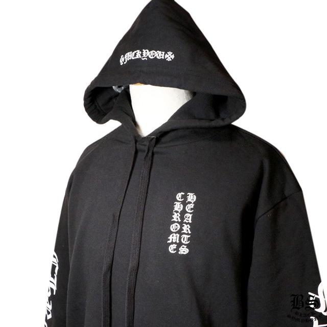 クロムハーツ プルオーバー パーカー フードロゴ FUCK YOU