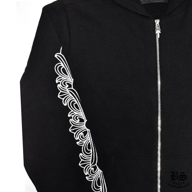 クロムハーツ カシミヤパーカー フローラルクロスダガー&クロスボールジップアップ