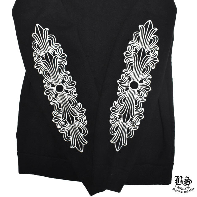 クロムハーツ カシミヤパーカー フローラルクロスダガー&クロスボールジップアップ