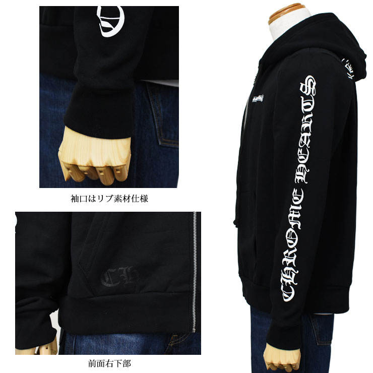 クロムハーツ パーカー スクロールラベル