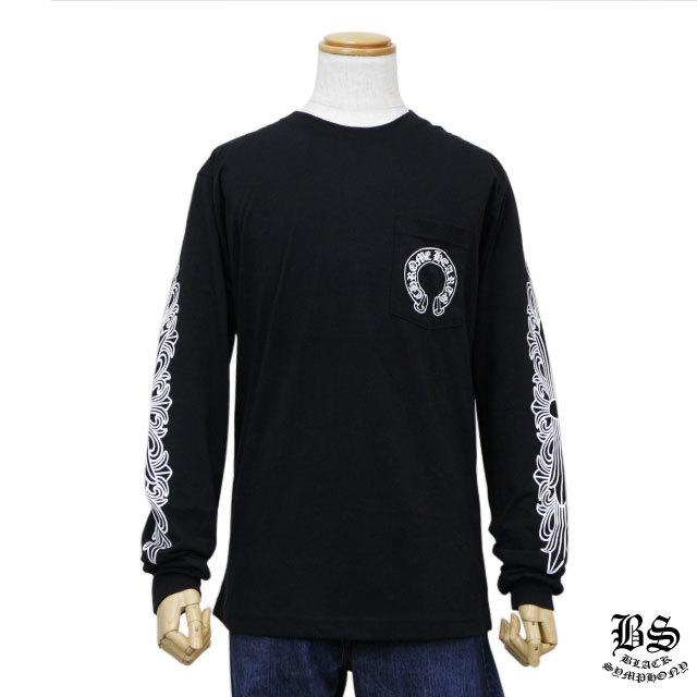 クロムハーツ ロングTシャツ ホースシュー&フローラルクロス ブラック