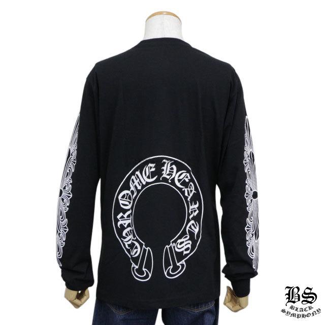 クロムハーツ ロングTシャツ ホースシュー&フローラルクロス ブラック