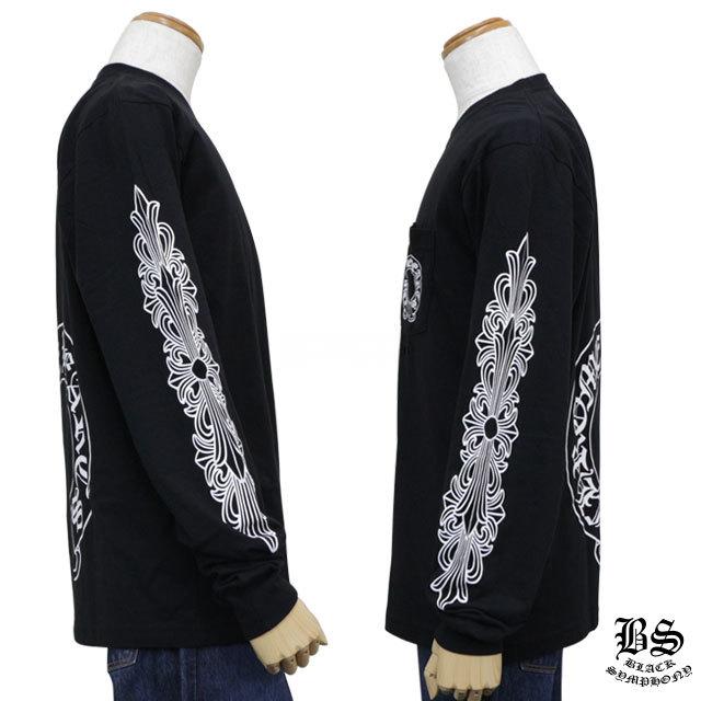 クロムハーツ ロングTシャツ ホースシュー&フローラルクロス ブラック