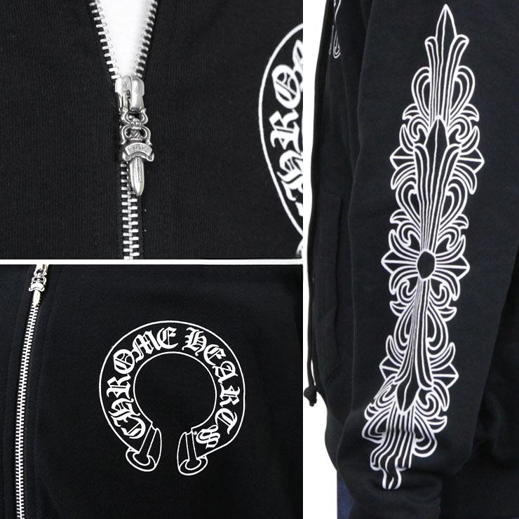 CHROME HEARTS クロムハーツ パーカー ホースシュー&フローラルクロス