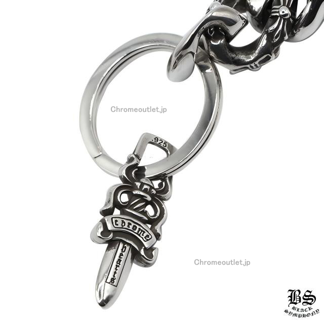 クロムハーツ キーリング ショート ファンシーチェーン 2リンク