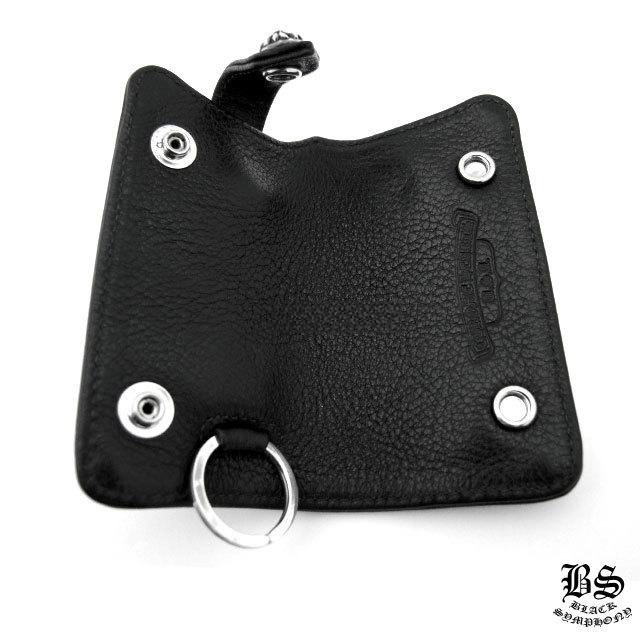 クロムハーツ レザーキーケース ブラック ヘビーレザー