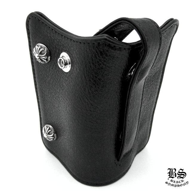 クロムハーツ レザーキーケース ブラック ヘビーレザー