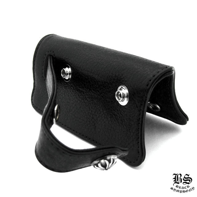 クロムハーツ レザーキーケース ブラック ヘビーレザー