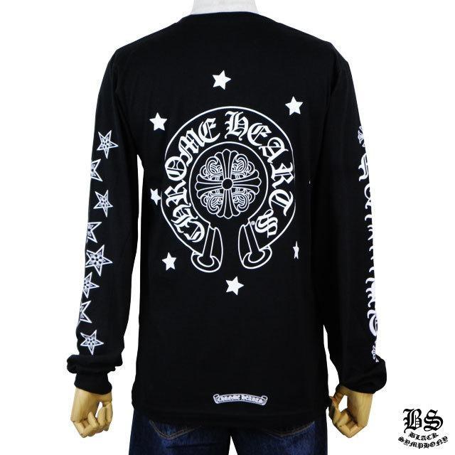 クロムハーツ ロングTシャツ ホースシュー&スター ブラック