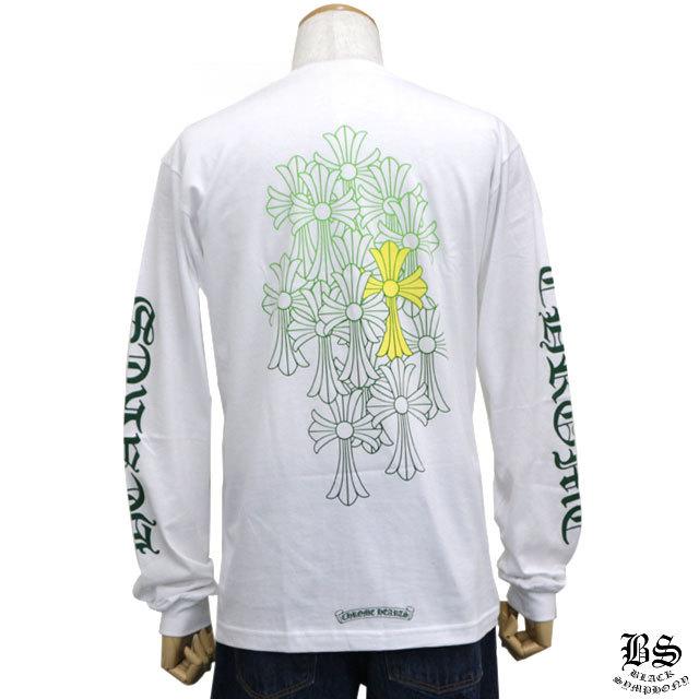クロムハーツ ロングTシャツ グリーンセメタリークロス ホワイト