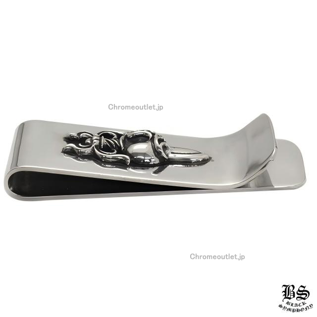 CHROME HEARTS マネークリップ ダガーハート 925シルバー — 長さ70.5mm