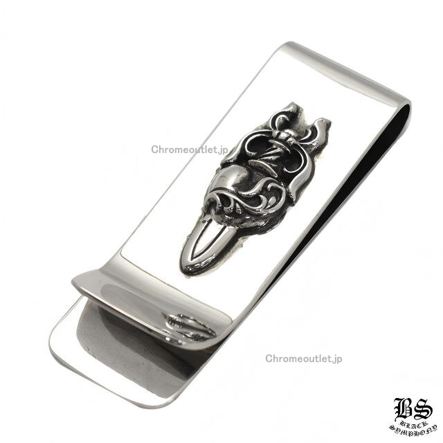 クロムハーツ　ダガーマネークリップ CHROME HEARTS マネークリップ ダガーハート 925シルバー — 長さ70.5mm