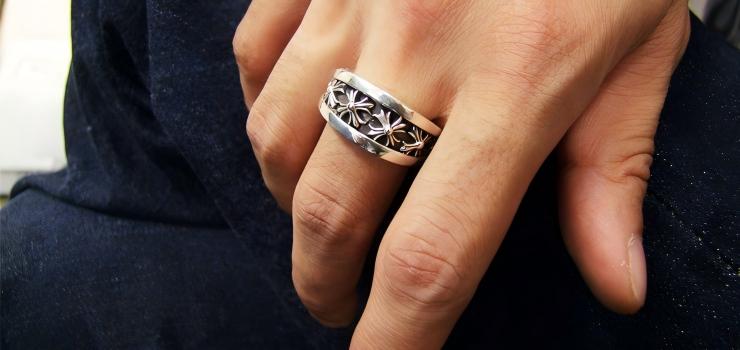 CHROME HEARTS Narrow V-Band Ring CH X | 925 Silver | 8 – クロム