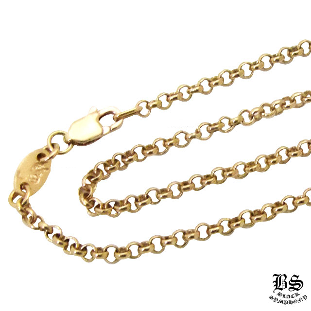 クロムハーツ ネックレス ロールチェーン 22K 16インチ(約40cm)