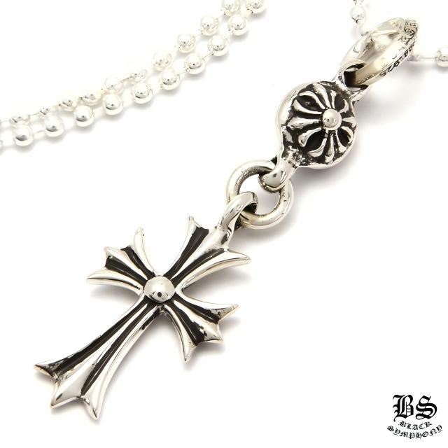 CHROME HEARTS Tiny CH Cross Charm with 1 Ball｜925 Silver｜76cm