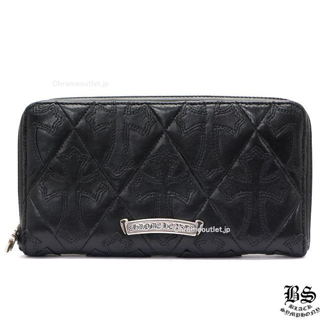 CHROME HEARTS クロムハーツ コインパース 3×4 ブラック ヘビーレザー