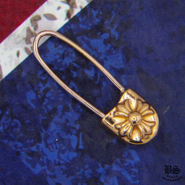 CHROME HEARTS Chrome Hearts CH Plus Safety Pin Small 22K 22K Gold