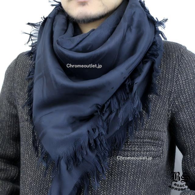 クロムハーツ ストール CHクロス ネイビー